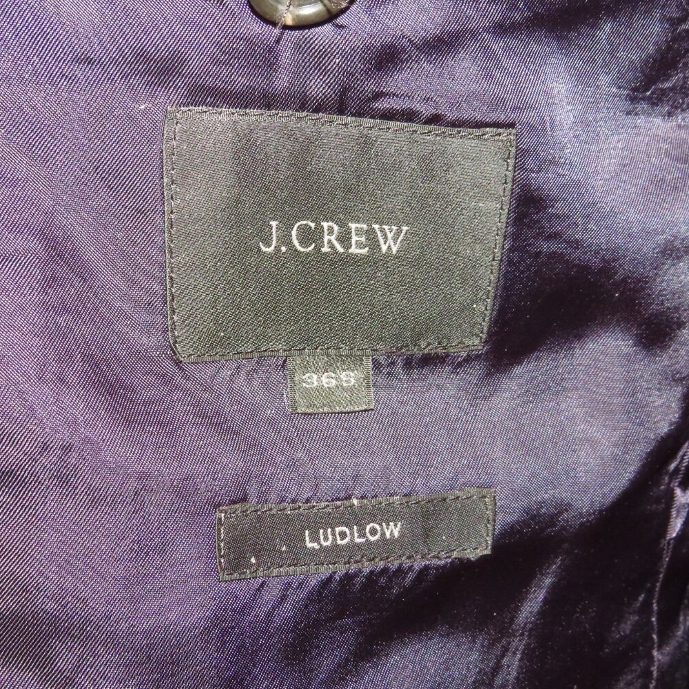 J. Crew Ludlow Tollegno Slate Blue Solid Knit Two Button Suit 36S - Picture 16 of 16